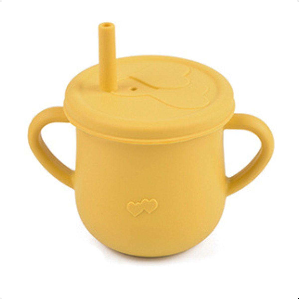 Copo Infantil Silicone Alimentar Mostarda