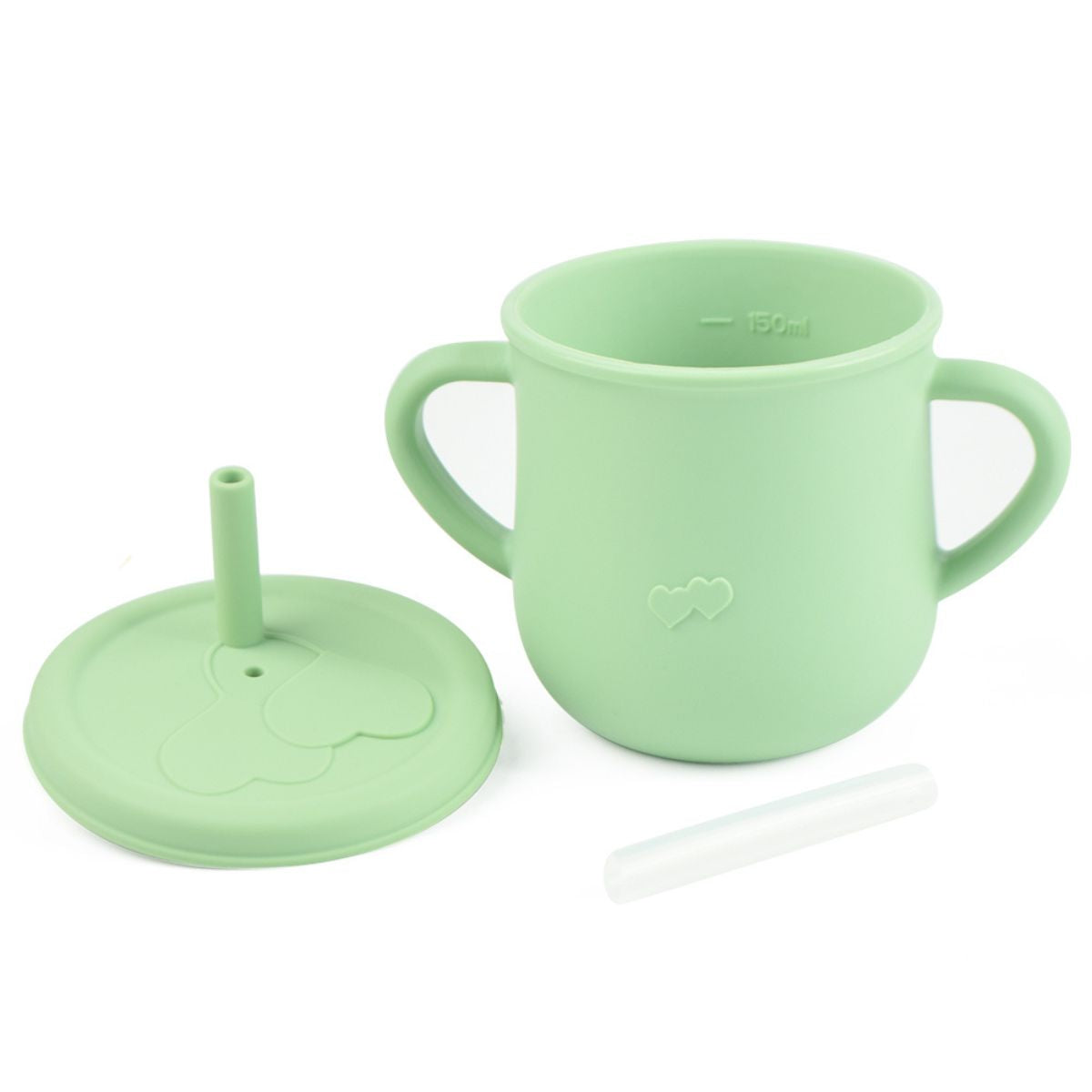 Copo Infantil Silicone Alimentar Verde Claro
