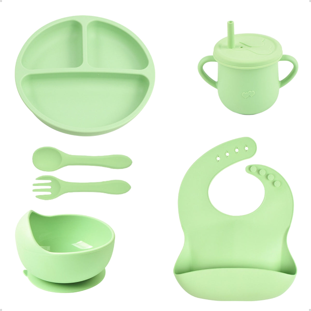 Conjunto Introdução Alimentar Sorriso Verde Claro