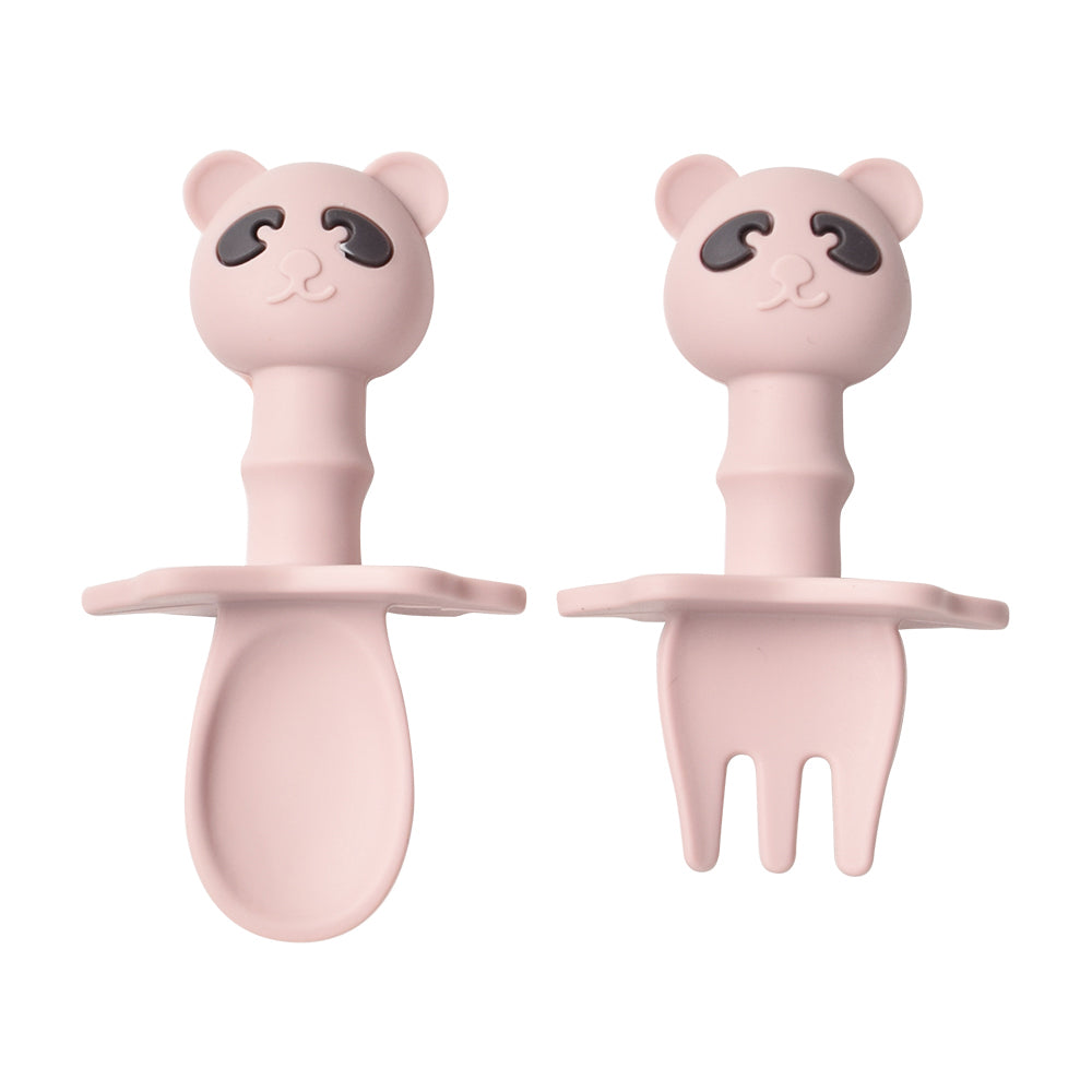 Conjunto Talheres Colher Garfo Infantil Silicone Macio Flexi