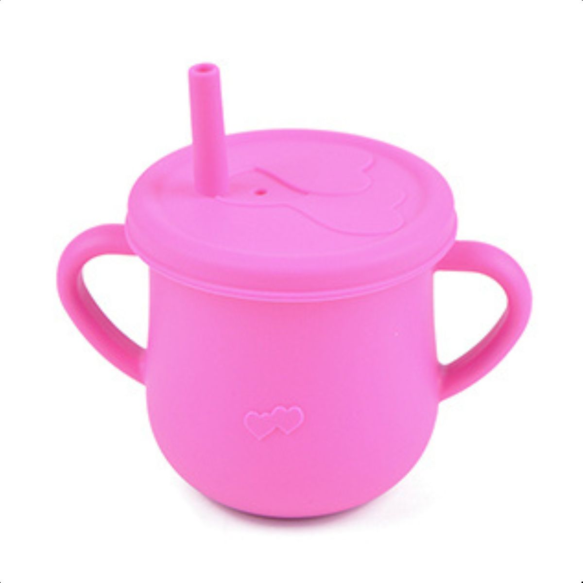 Copo Infantil Silicone Alimentar Rosa Pink