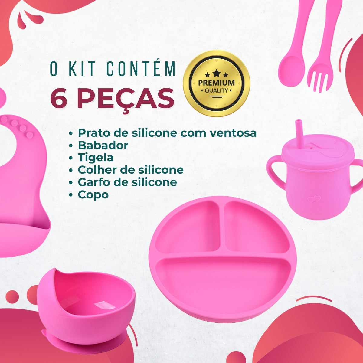 Conjunto Introdução Alimentar Sorriso Lilás