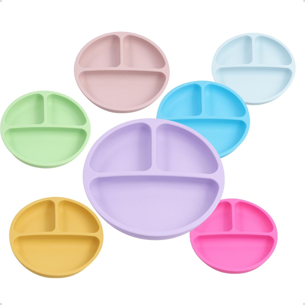 Prato Silicone Com Ventosa Rosê