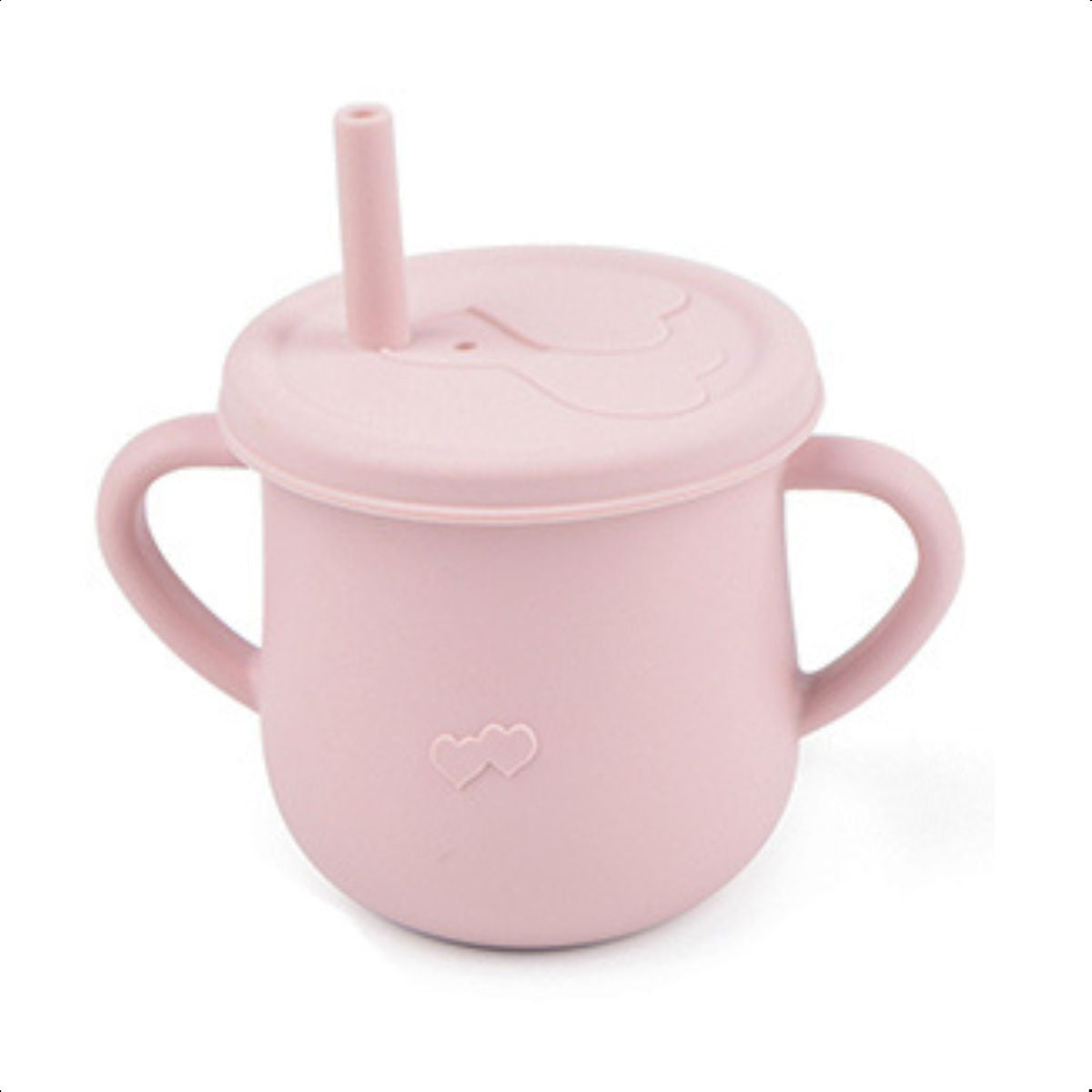 Copo Infantil Silicone Alimentar Rosê