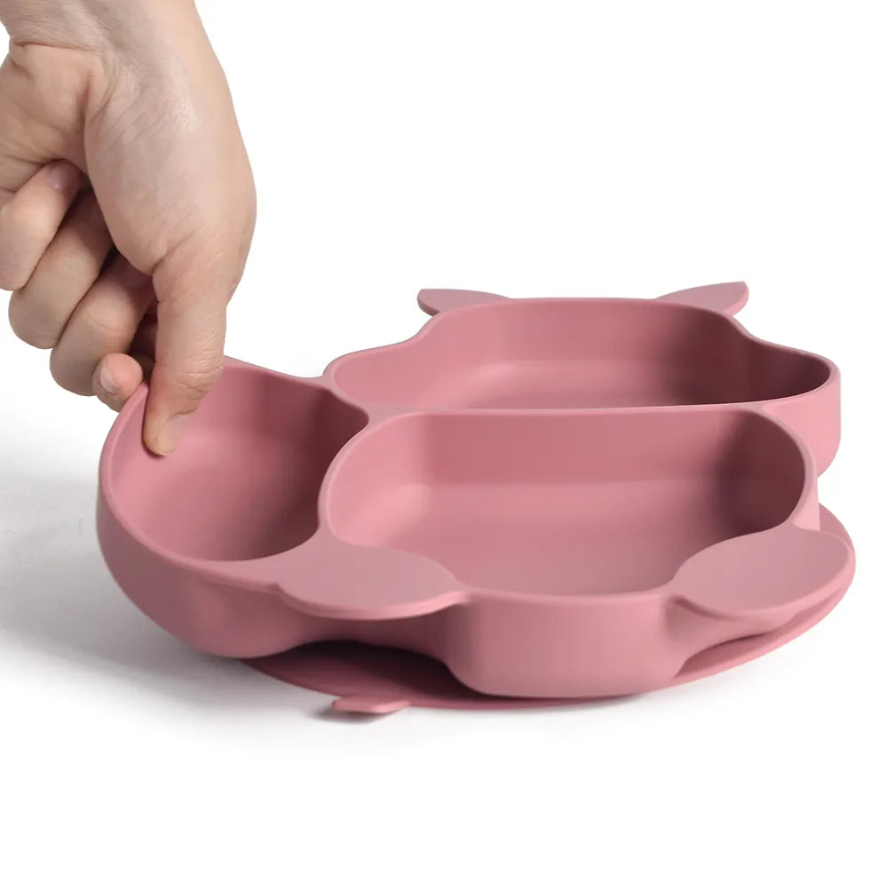 Conjunto kit Alimentação infantil Silicone Ventosa 4 Peças
