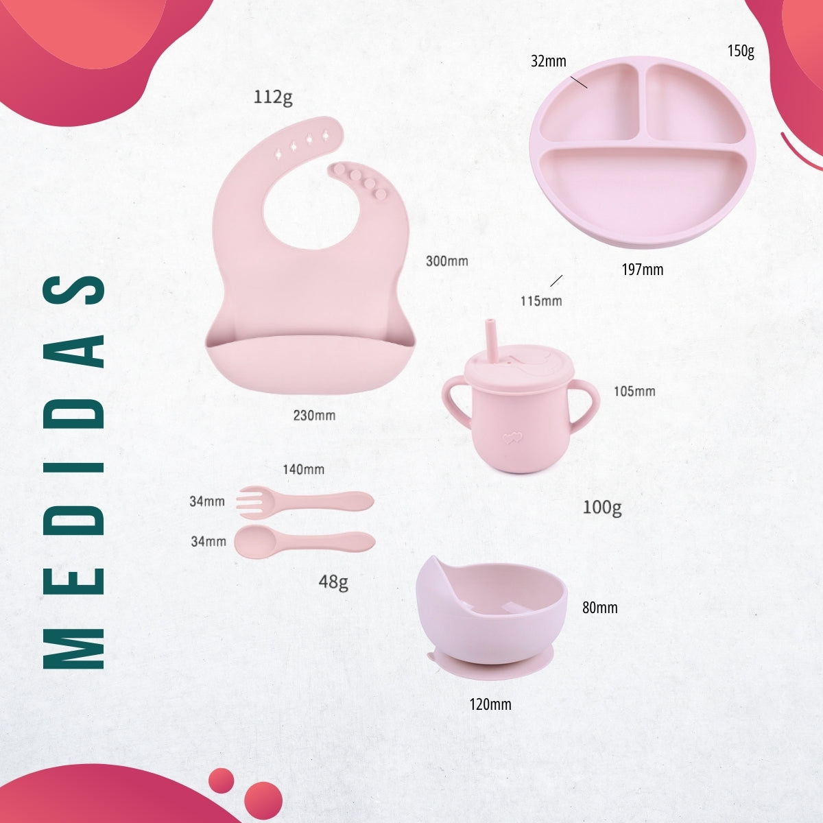 Conjunto Introdução Alimentar Sorriso Lilás