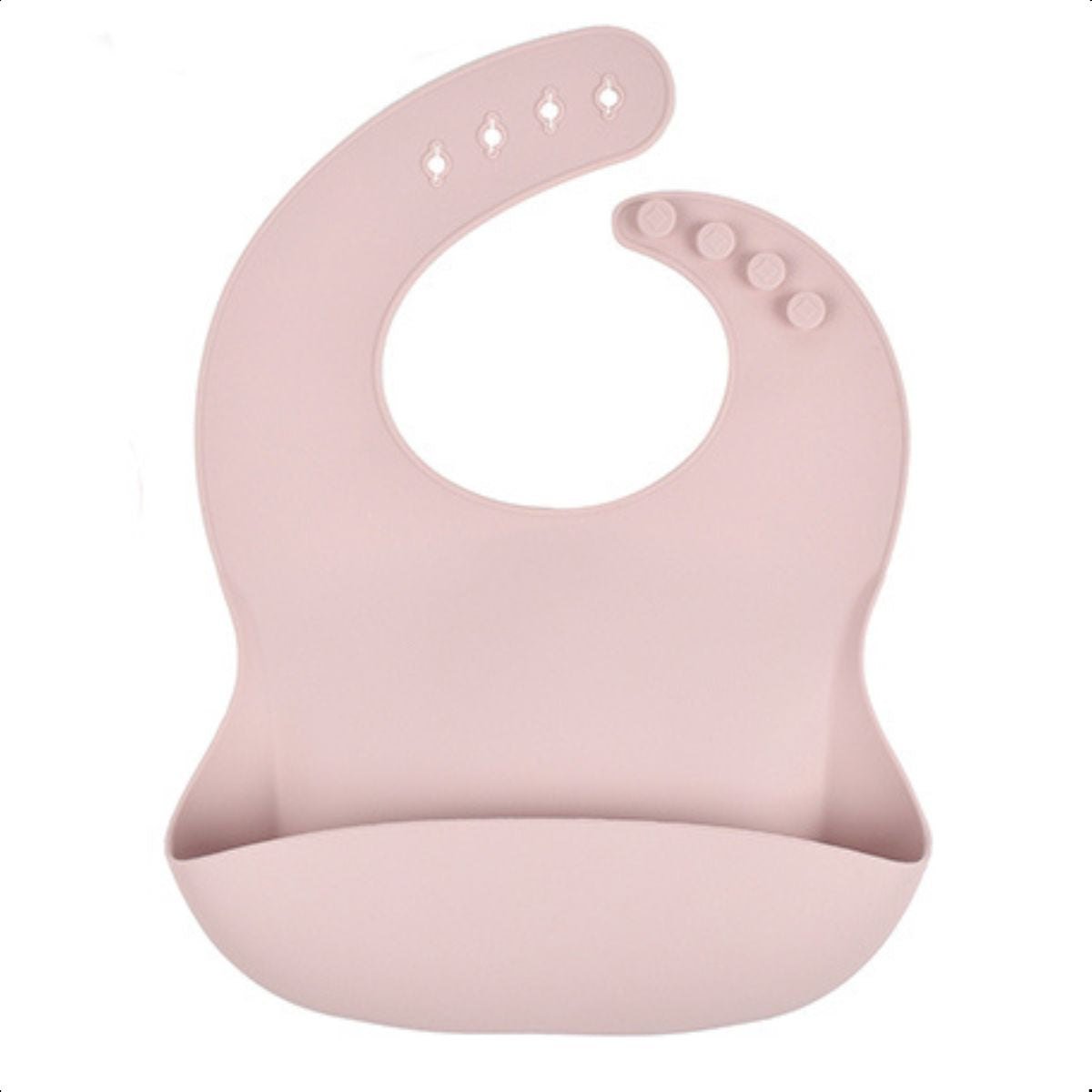Babador Infantil Silicone Alimentar Rosê