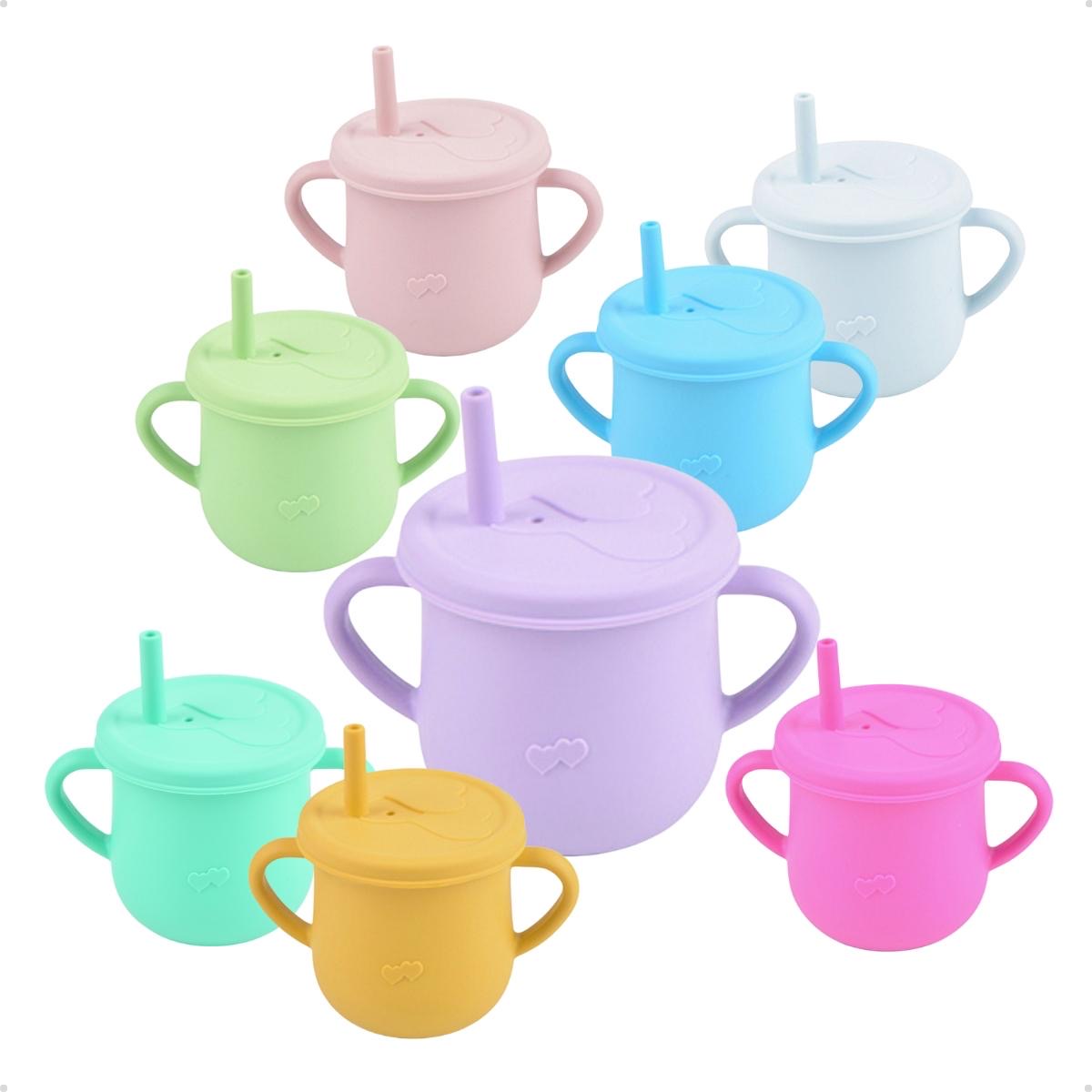 Copo Infantil Silicone Alimentar Vermelho