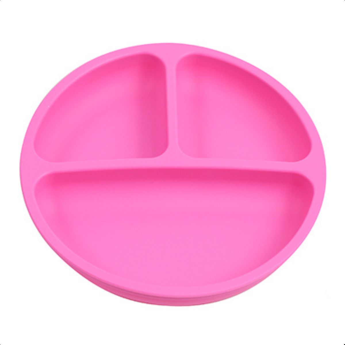 Prato Silicone Com Ventosa Rosa Pink
