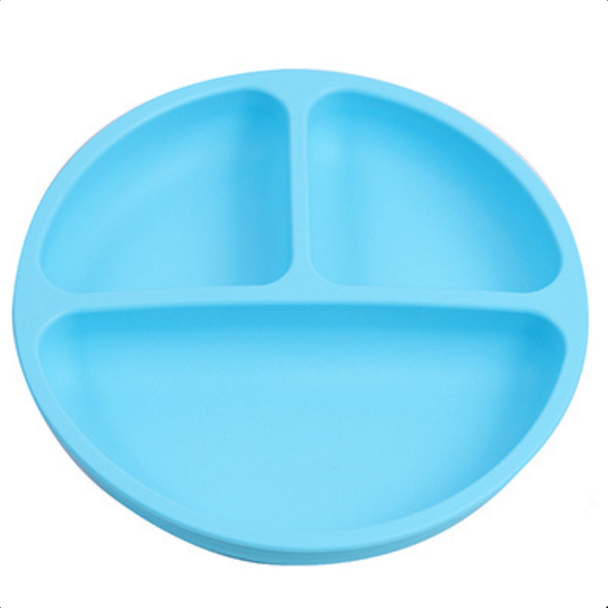 Prato Silicone Com Ventosa Azul Piscina