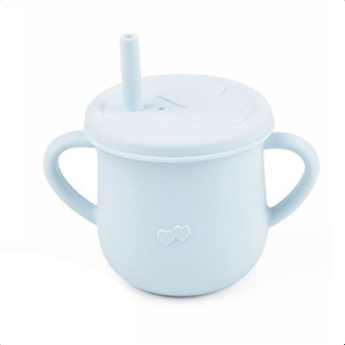 Copo Infantil Silicone Alimentar Azul Claro