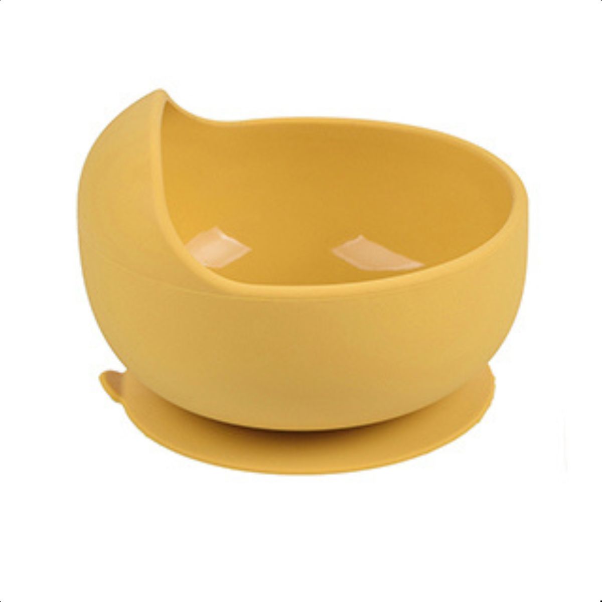 Bowl Silicone Alimentar Com Ventosa Mostarda