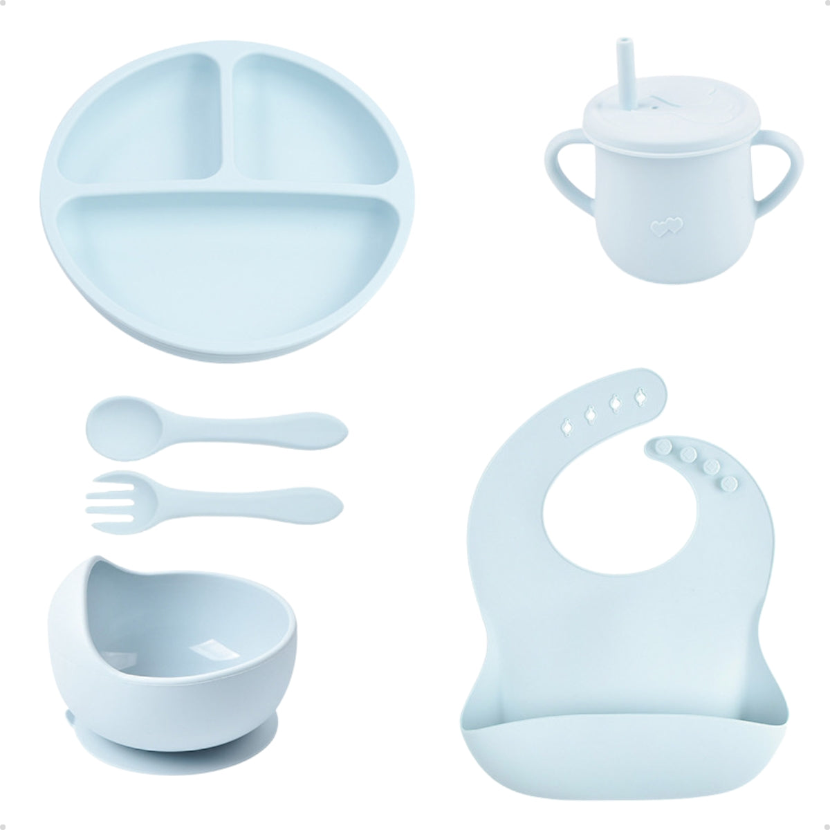 Conjunto Introdução Alimentar Sorriso Azul Claro