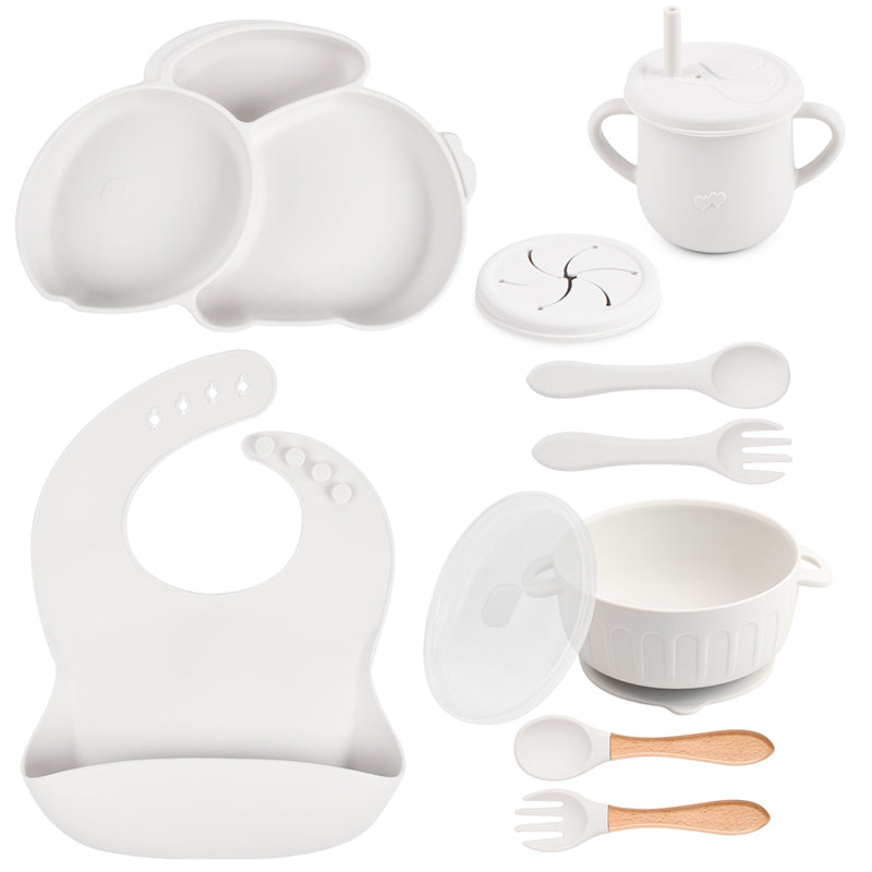 Kit Prato Infantil De Silicone C/ Copo Talher Babador Tigela COELHO