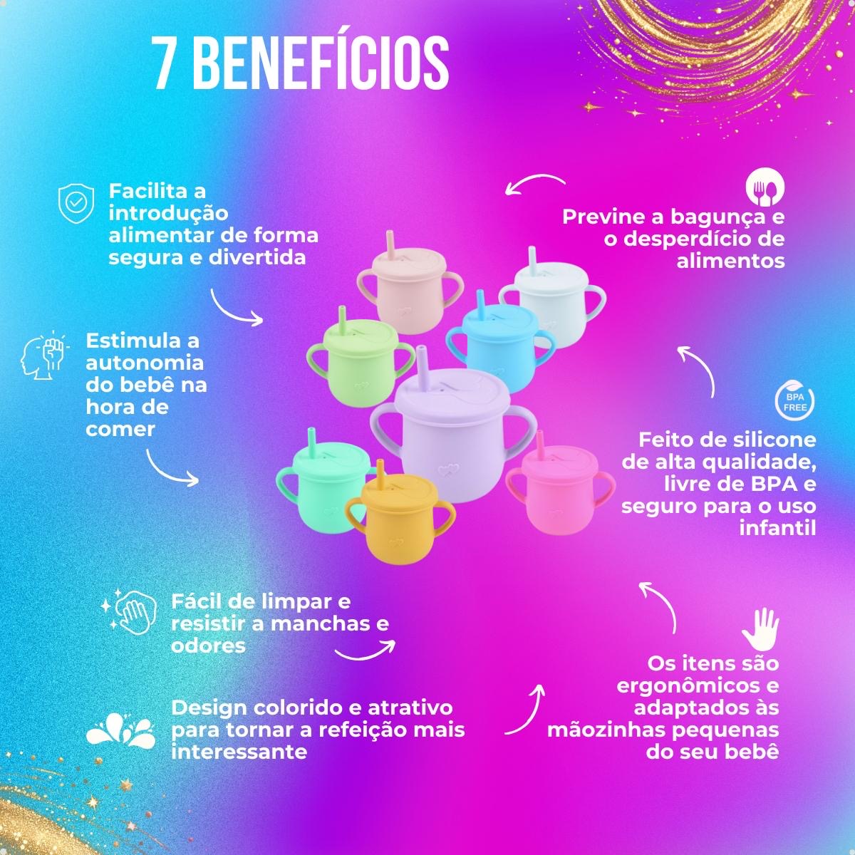 Copo Infantil Silicone Alimentar Vermelho