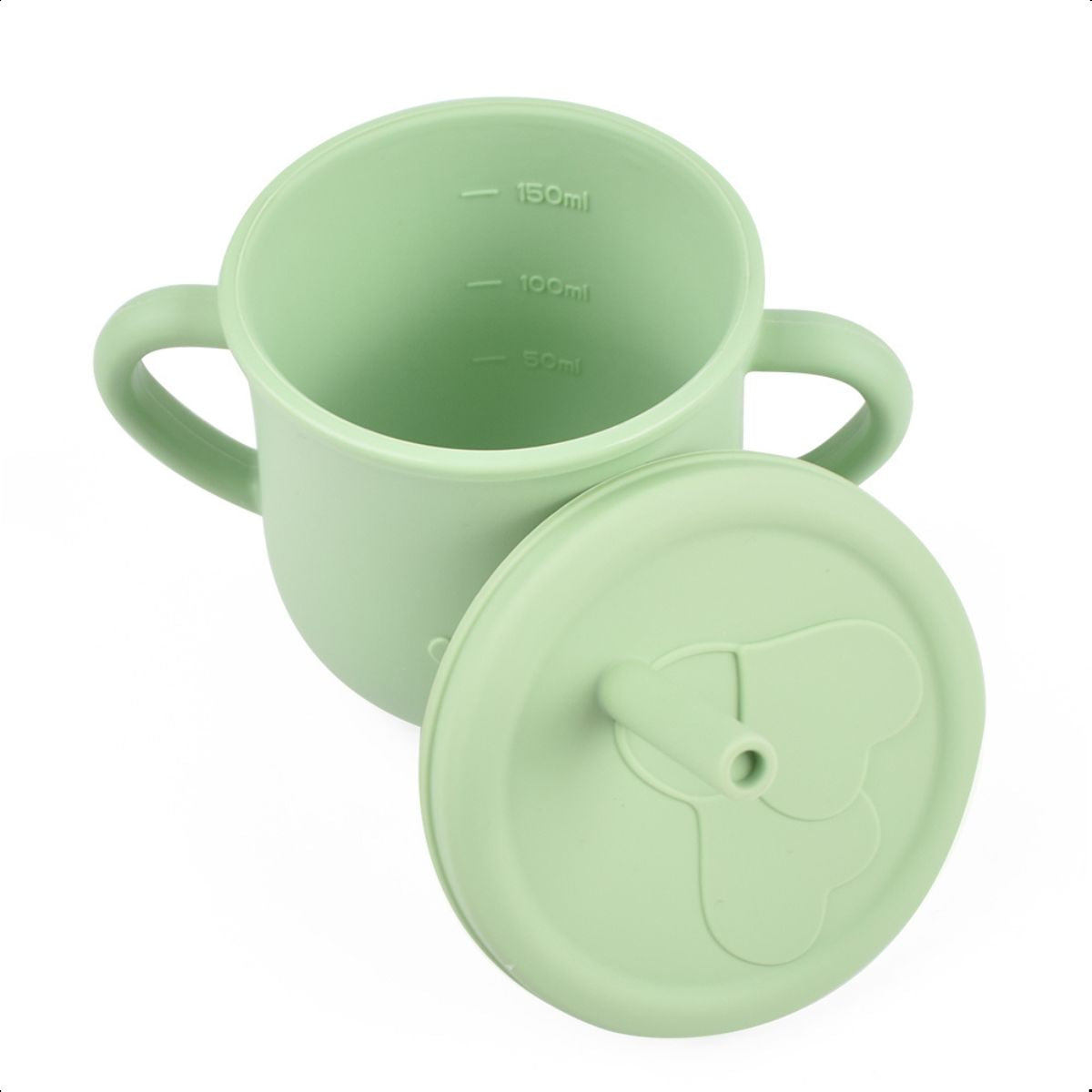 Copo Infantil Silicone Alimentar Verde Claro