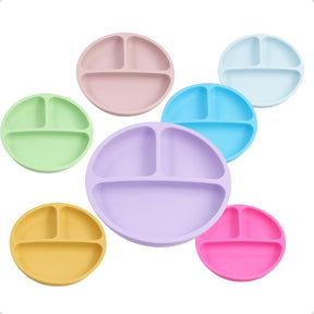 Prato Silicone Com Ventosa Mostarda
