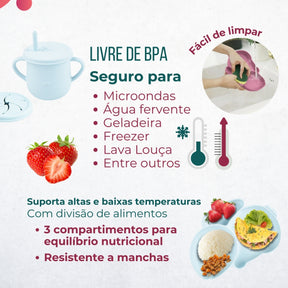 Conjunto Introdução Alimentar Silicone Coelho Rosê