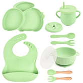 Kit Prato Infantil De Silicone C/ Copo Talher Babador Tigela COELHO