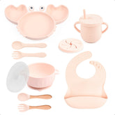 Conjunto Introdução Alimentar Silicone Caranguejo Rosa Nude